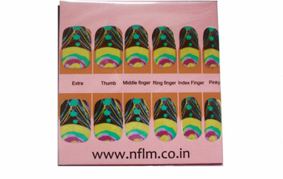 

NFLM Designer Nailwear Peacock Print(Multi color)