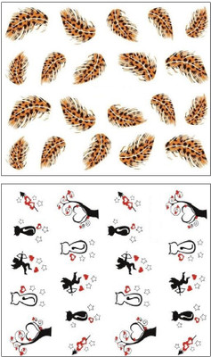 

Jenna Manicure Water Transfer Nail Art Decals Stickers- Sapphire Series NR-162(White)