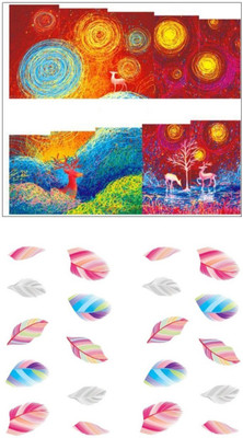 

Jenna Manicure Water Transfer Nail Art Decals Stickers- Sapphire Series NR-374(White)