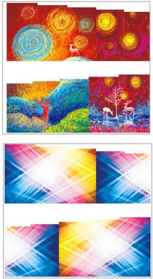 

Jenna Manicure Water Transfer Nail Art Decals Stickers- Sapphire Series NR-197(Multicolor)