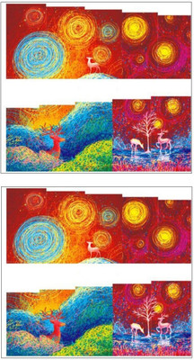 

Jenna Manicure Water Transfer Nail Art Decals Stickers- Sapphire Series NR-191(Multicolor)