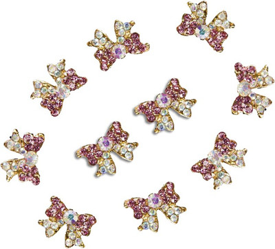 

Topnail 10 Pcs Butterfly Shape 3D Tools Crystal Rhinestone Glitters For Nail Art Decorations(Multi Color)