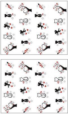 

Jenna Manicure Water Transfer Nail Art Decals Stickers- Sapphire Series NR-190(White)