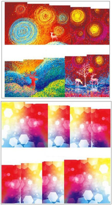 

Jenna Manicure Water Transfer Nail Art Decals Stickers- Sapphire Series NR-193(Multicolor)