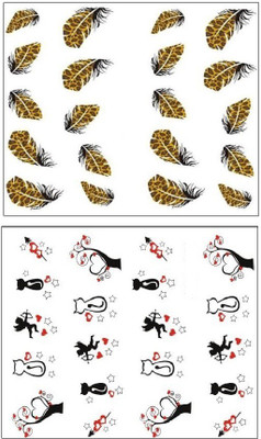 

Jenna Manicure Water Transfer Nail Art Decals Stickers- Sapphire Series NR-169(White)