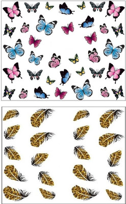 

Jenna Manicure Water Transfer Nail Art Decals Stickers- Sapphire Series NR-079(Multicolor)