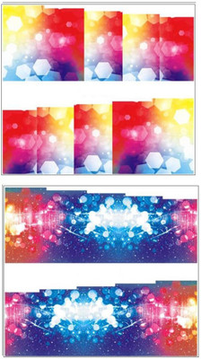 

Jenna Manicure Water Transfer Nail Art Decals Stickers- Sapphire Series NR-224(Multicolor)