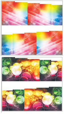 

Jenna Manicure Water Transfer Nail Art Decals Stickers- Sapphire Series NR-238(Multicolor)