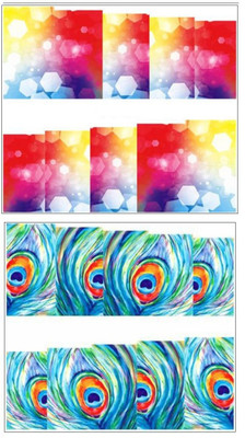 

Jenna Manicure Water Transfer Nail Art Decals Stickers- Sapphire Series NR-235(Multicolor)