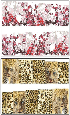 

Jenna Manicure Water Transfer Nail Art Decals Stickers- Sapphire Series NR-182(White)