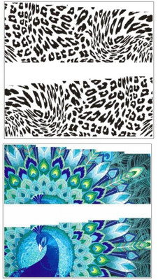 

Jenna Manicure Water Transfer Nail Art Decals Stickers- Sapphire Series NR-315(Multicolor)
