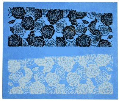Flipkart - SENECIOï¿½ï¿½ Rose Pattern Floral Lace Full Wraps Nail Art Manicure Decals Water Transfer Stickers 1 Sheet(Black/White)