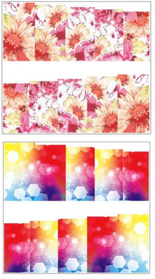 

Jenna Manicure Water Transfer Nail Art Decals Stickers- Sapphire Series NR-208(Multicolor)