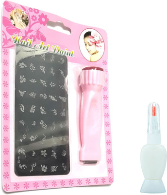 

Iris 7 NAIL ART STAMPING KIT WITH WHITE NAIL POLISH(PINK)