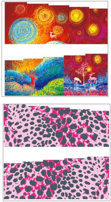 

Jenna Manicure Water Transfer Nail Art Decals Stickers- Sapphire Series NR-199(Multicolor)