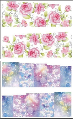 

Jenna Manicure Water Transfer Nail Art Decals Stickers- Sapphire Series NR-127(White)
