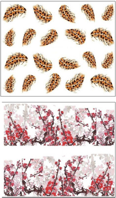 

Jenna Manicure Water Transfer Nail Art Decals Stickers- Sapphire Series NR-159(White)