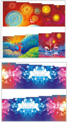 

Jenna Manicure Water Transfer Nail Art Decals Stickers- Sapphire Series NR-195(Multicolor)