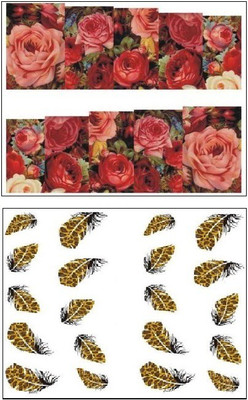 

Jenna Manicure Water Transfer Nail Art Decals Stickers- Sapphire Series NR-118(White)