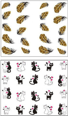 

Jenna Manicure Water Transfer Nail Art Decals Stickers- Sapphire Series NR-168(White)