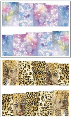 

Jenna Manicure Water Transfer Nail Art Decals Stickers- Sapphire Series NR-152(White)