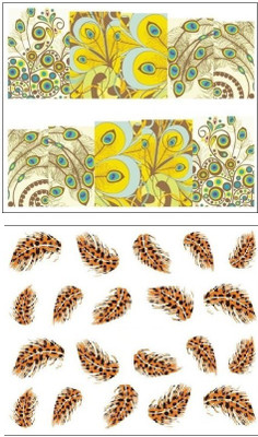 

Jenna Manicure Water Transfer Nail Art Decals Stickers- Sapphire Series NR-105(Multicolor)