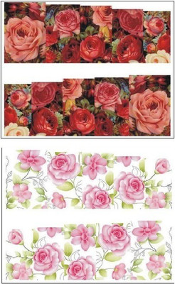 

Jenna Manicure Water Transfer Nail Art Decals Stickers- Sapphire Series NR-114(White)