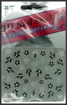 

London Jewels 3D Nail Seal Model 009(Black & White Mix)
