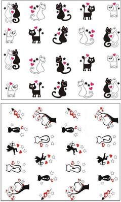 

Jenna Manicure Water Transfer Nail Art Decals Stickers- Sapphire Series NR-189(White)