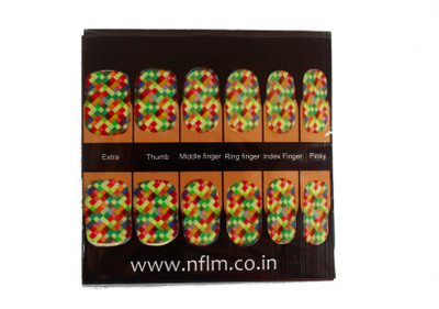 

NFLM Designer Nailwear Coloured Checker Print(Multi-colored)