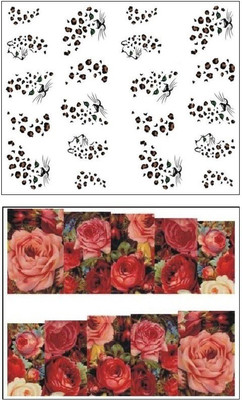 

Jenna Manicure Water Transfer Nail Art Decals Stickers- Sapphire Series NR-088(Multicolor)