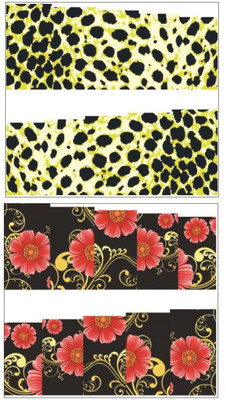 

Jenna Manicure Water Transfer Nail Art Decals Stickers- Sapphire Series NR-308(Multicolor)
