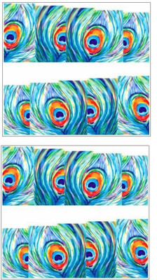 

Jenna Manicure Water Transfer Nail Art Decals Stickers- Sapphire Series NR-326(Multicolor)