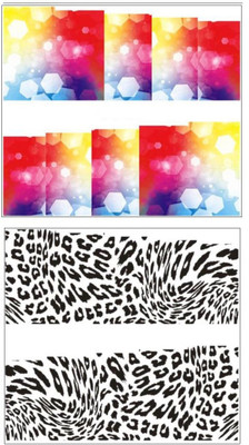 

Jenna Manicure Water Transfer Nail Art Decals Stickers- Sapphire Series NR-231(Multicolor)