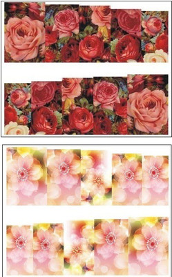 

Jenna Manicure Water Transfer Nail Art Decals Stickers- Sapphire Series NR-120(White)