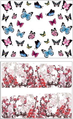 

Jenna Manicure Water Transfer Nail Art Decals Stickers- Sapphire Series NR-082(Multicolor)