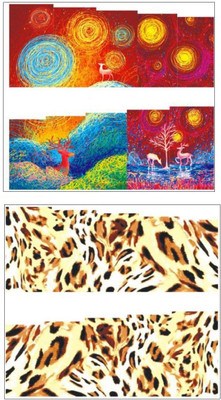 

Jenna Manicure Water Transfer Nail Art Decals Stickers- Sapphire Series NR-200(Multicolor)
