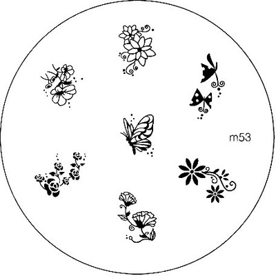 Konad Stamping Nail Art Image Plate - M53