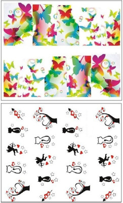 

Jenna Manicure Water Transfer Nail Art Decals Stickers- Sapphire Series NR-145(White)