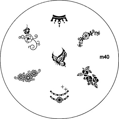 

Konad Stamping Nail Art Image Plate - M40