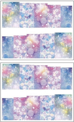 

Jenna Manicure Water Transfer Nail Art Decals Stickers- Sapphire Series NR-146(White)