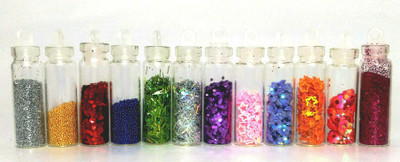 

Iris 7 12 Pcs 3D Nail Art Glitters(Multicolor)