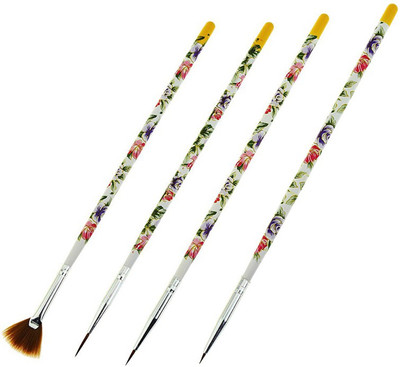 

Topnail 4 Pcs Nail Art Painting Drawing Brush Set(Multi Color)