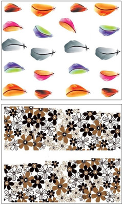 

Jenna Manicure Water Transfer Nail Art Decals Stickers- Sapphire Series NR-021(White)