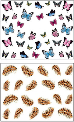 

Jenna Manicure Water Transfer Nail Art Decals Stickers- Sapphire Series NR-078(Multicolor)