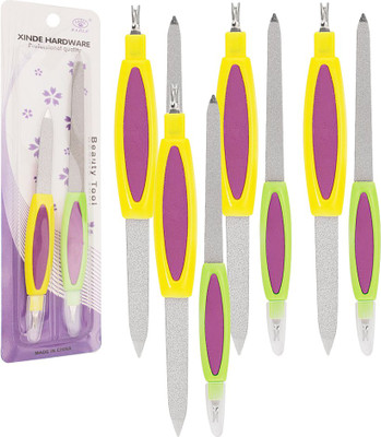 

Adbeni Professional Quality Multi Color Nail File With Trimmer Pack of 4(Set of 4)