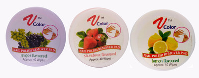 

V-Color Nail Polish Remover Pads (Strawberry, Grapes, Lemon)(120 g)