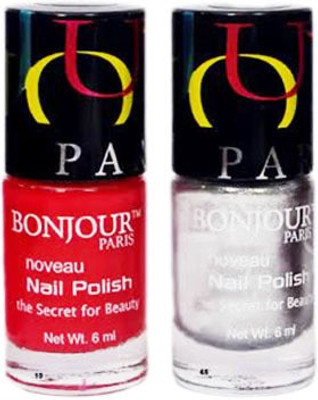 

Bonjour Paris Round Nail Polish 22 Multicolor(Pack of 2)