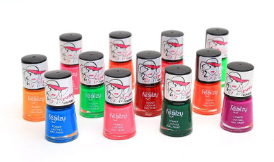 

Foolzy Pack of 12 Neon Nail Polish Paint 12 Neon Shades(Pack of 12)