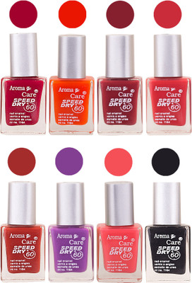 

Aroma Care Orange Matte Nail Polish Combo 01072016133 Maroon, Orange, Golden, Maroon, Green, Magenta, Light Orange, Red, Peach, Purple, Pink, Blue, Yellow, Black, Base Coat, Nude(Pack of 8)